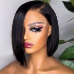 10 Inch Black Medium Bob Straight Wig | 5x5 6x6 HD Lace Closure Wig