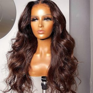#4 Dark Brown Color Body Wave Wig | 13x4 HD Lace Front Lace Wig