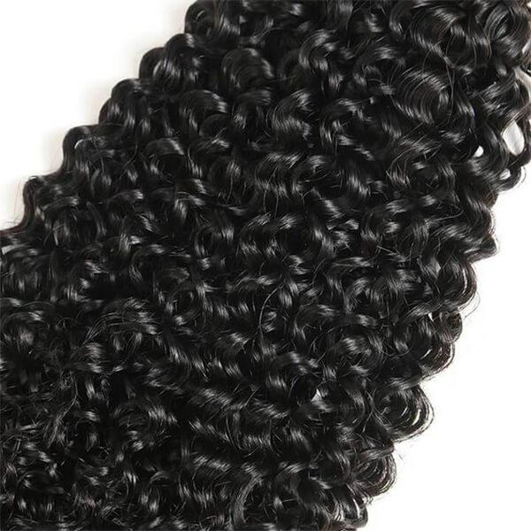 12A Grade Human Hair Jerry Curly Bundles With Closure Remy Human Hair 3/4Bundles With Swiss Lace Closure