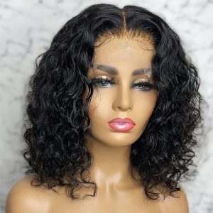 Glueless Short Water Wave 4X4 HD Lace Bob Wig | Wet And Wavy Human Hair Wig