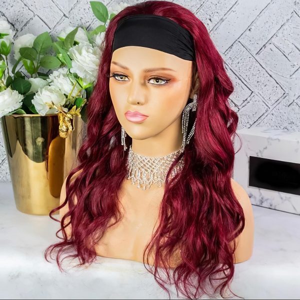 99J Body Wave Headband Human Hair Wigs | No Gel No Glue