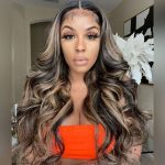 13x6 Body Wave Balayage Highlight Hair Transparent Lace Front Human Hair Wigs