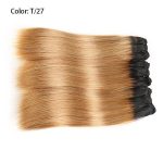 15A Quality Hair Bundles Straight Double Drawn Remy Hair Wefts Unprocessed Human Hair Bundles Ombe 1B/Orange