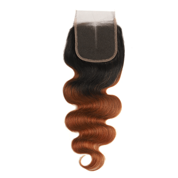 1B/30 High Quality 12A Grade Human Hair Body Wave 3 Bundles With Swiss Lace Closure