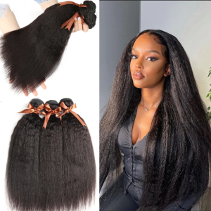 10A Unprocessed Human Hair Yaki Straight Weave 3 Bundles Deal
