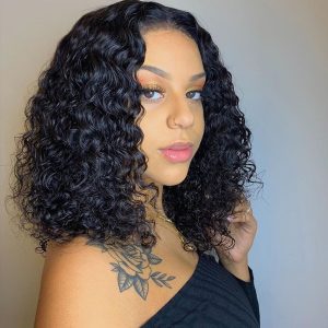 Deep Wave Short HD Lace Front Wigs High Density Fashion Summer Wig