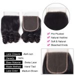 Funmi Hair Virgin Hair 3 Bundles With 4X4 HD Lace Closure