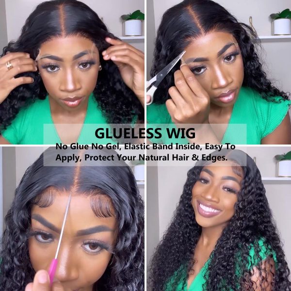 Glueless Curly 5x5 13x4 HD Lace Closure Wig 180% Density