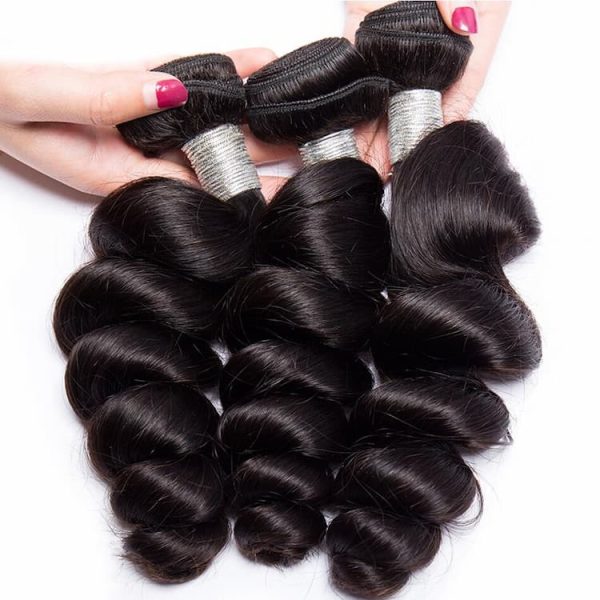 10A Loose Wave Bundles Brazilian Hair Weave Extensions 3 Pcs Remy Human Hair Wefts