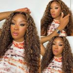 Highlight Honey Blonde Deep Wave HD Lace Front Wig