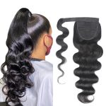 Curly Ponytail Remy Brazilian Human Hair Wrap Around Ponytail Hair Extensions