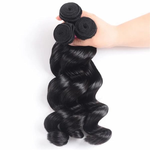 10A Loose Wave Bundles Brazilian Hair Weave Extensions 3 Pcs Remy Human Hair Wefts