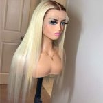 613 Blonde Wig With Dark Roots Human Hair 13x4 HD Lace Front Wigs