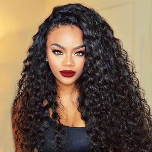 Wet And Wavy HD Lace Front Human Hair Wig 250% High Density Water Wave Wig