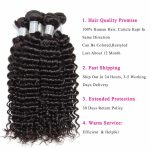 Deep Wave Curly Hair Extension 3Bundles Deal 100% Natural Human Hair Weaves Double Weft No Shedding