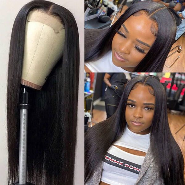 Straight Human Hair Wigs 5x5 6x6 HD Lace Closure Wig