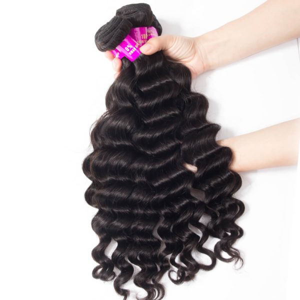 Loose Deep Weave Human Hair 4 Bundles With 13x4 HD Lace Frontal