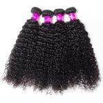 Curly 4 Bundles With 4x4 HD Lace Closure High Quality Brazilian Virgin Hair With Closure