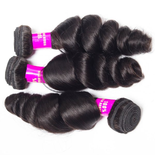 Loose Wave 4 Bundles With 4x4 HD Lace Closure High Quality Brazilian Virgin Hair With Closure