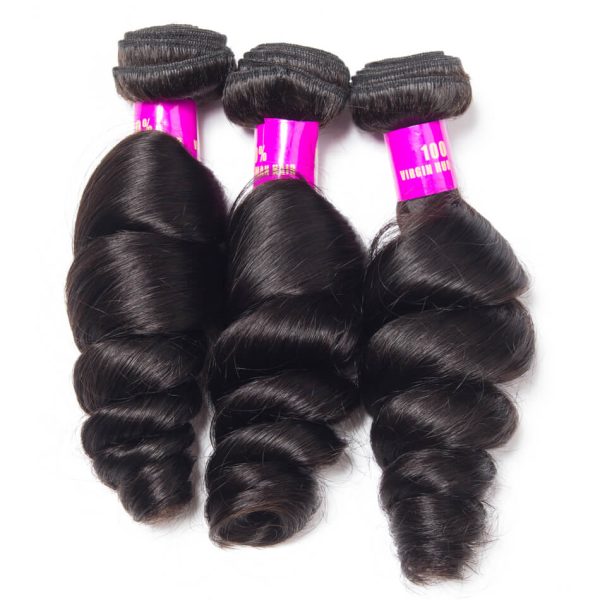 Loose Wave 3 Bundles With 4x4 HD Lace Closure