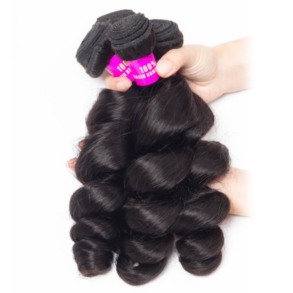 Loose Wave 4 Bundles With 13x4 HD Lace Frontal