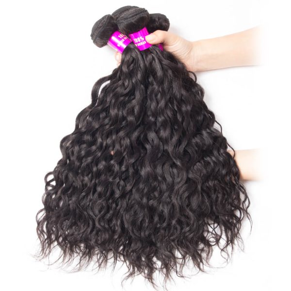 Water Wave 4 Bundles With Brazilian Hair 13x4 HD Lace Frontal