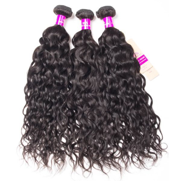 Water Wave 4 Bundles With Brazilian Hair 13x4 HD Lace Frontal