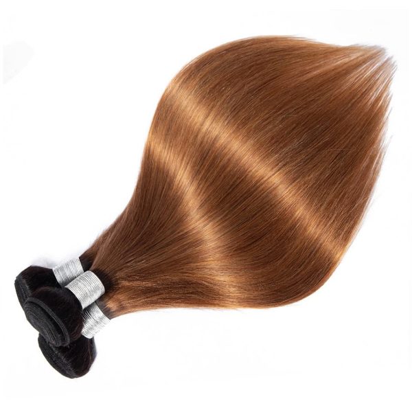 3Bundles 1B/30 Ombre Human Hair Weaves With Virgin Human Hair Closure