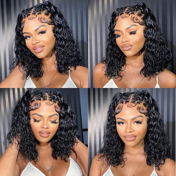 HD Water Wave 12 Inch Bob Wig | 13x4 Short HD Lace Front Human Hair Wig