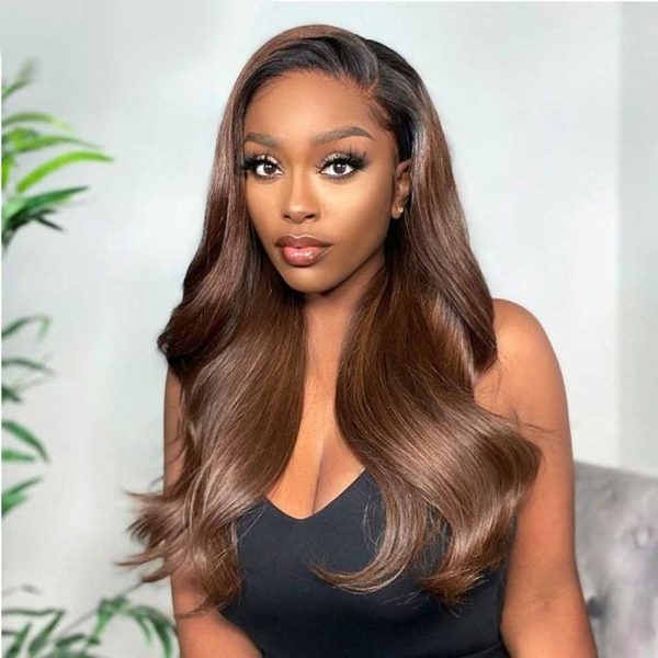 1B/#4 Body Wave Virgin Human Hair Wig Human Hair Wig 4x4 5x5 13x4 Lace Frontal Wig