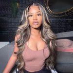 13x6 Body Wave Balayage Highlight Hair Transparent Lace Front Human Hair Wigs