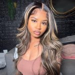 13x6 Body Wave Balayage Highlight Hair Transparent Lace Front Human Hair Wigs