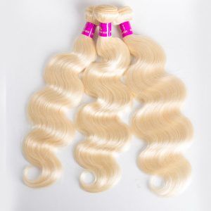 613 Blonde Body Wave 3 Bundles Brazilian Virgin Hair Extensions