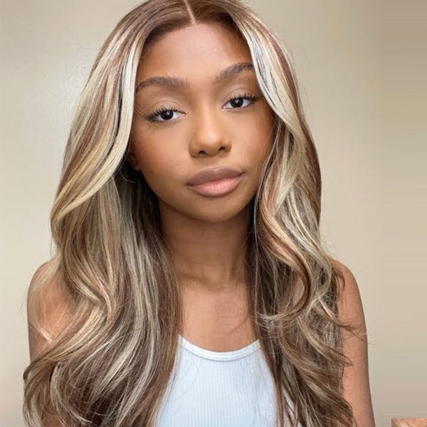 P4/613 Blonde Highlight 13x4 HD Lace Front Wig | Brazilian Human Hair Wigs