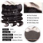 Body Wave Hair 13*4 Lace Frontal With Baby Hair Free Part Ear to Ear Lace Frontal