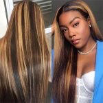 Highlight Ombre Brown Straight Hair 3 Bundles Remy Human Hair Extensions