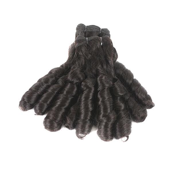 15A Top Quality Baby Curly Human Hair Bundles Double Drawn Hair Brazilian Virgin Hair Weaves Natural Color