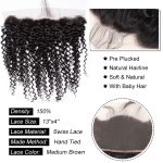 Brazilian Curly Wave Virgin Hair 4 Bundles With 13x4 HD Lace Frontal 100% Unprocessed Human Hair Extensions