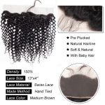 Curly Hair 13*4 Lace Frontal Free Part Ear to Ear Lace Frontal