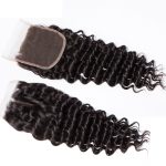 Deep Wave Hair Bundles With Closure 3 Bundles With 4x4 HD Lace Closure