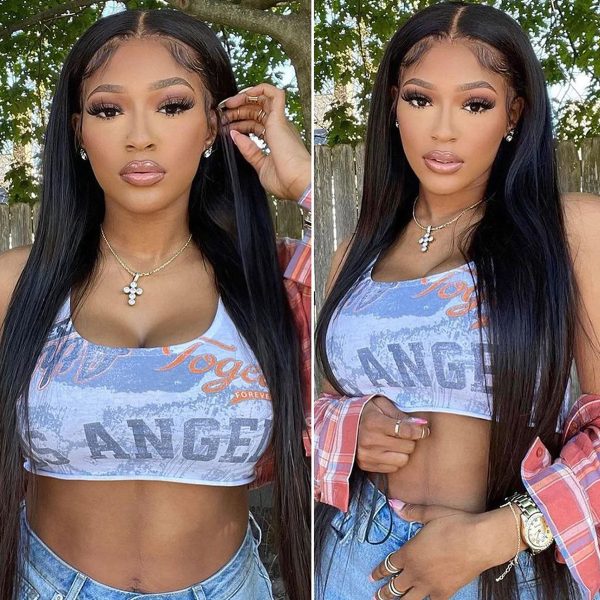 Straight Human Hair Wigs 5x5 6x6 HD Lace Closure Wig