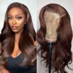 5x5 13x4 HD Lace Front Wigs Transparent Lace #4 Dark Brown Colored Human Hair Wigs
