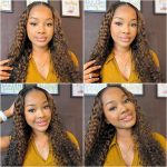 Highlight 1B/30 Honey Blonde 13x4 HD Lace Deep Wave Lace Front Wig