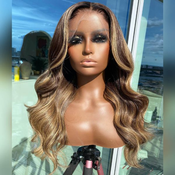 Honey Blonde Highlight Body Wave 13x4 HD Lace Wigs | 4/27 High Density Wig