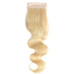 Skunk Stripe Human Hair 3 Bundles with Closure Blonde Closure And 99J Hair Bundles Style Virgin Human Hair Weave