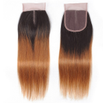 3Bundles 1B/30 Ombre Human Hair Weaves With Virgin Human Hair Closure