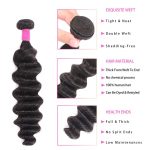 Loose Deep Wave Hair Bundles 1Pcs 100% Natural Unprocessed Virgin Human Hair Weaves