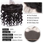 Brazilian Loose Deep Hair 13*4 Lace Frontal With Baby Hair Free Part