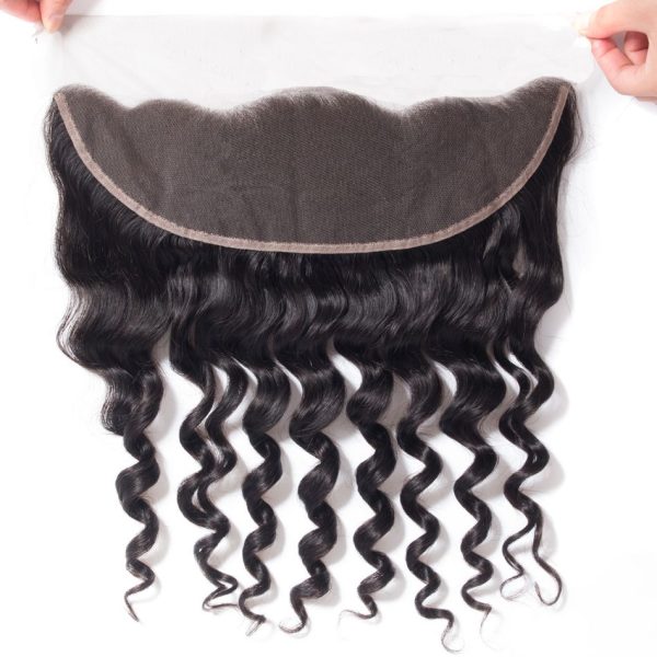 Loose Deep Weave Human Hair 4 Bundles With 13x4 HD Lace Frontal