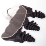 Brazilian Loose Wave Hair 13*4 Lace Frontal With Baby Hair Free Part